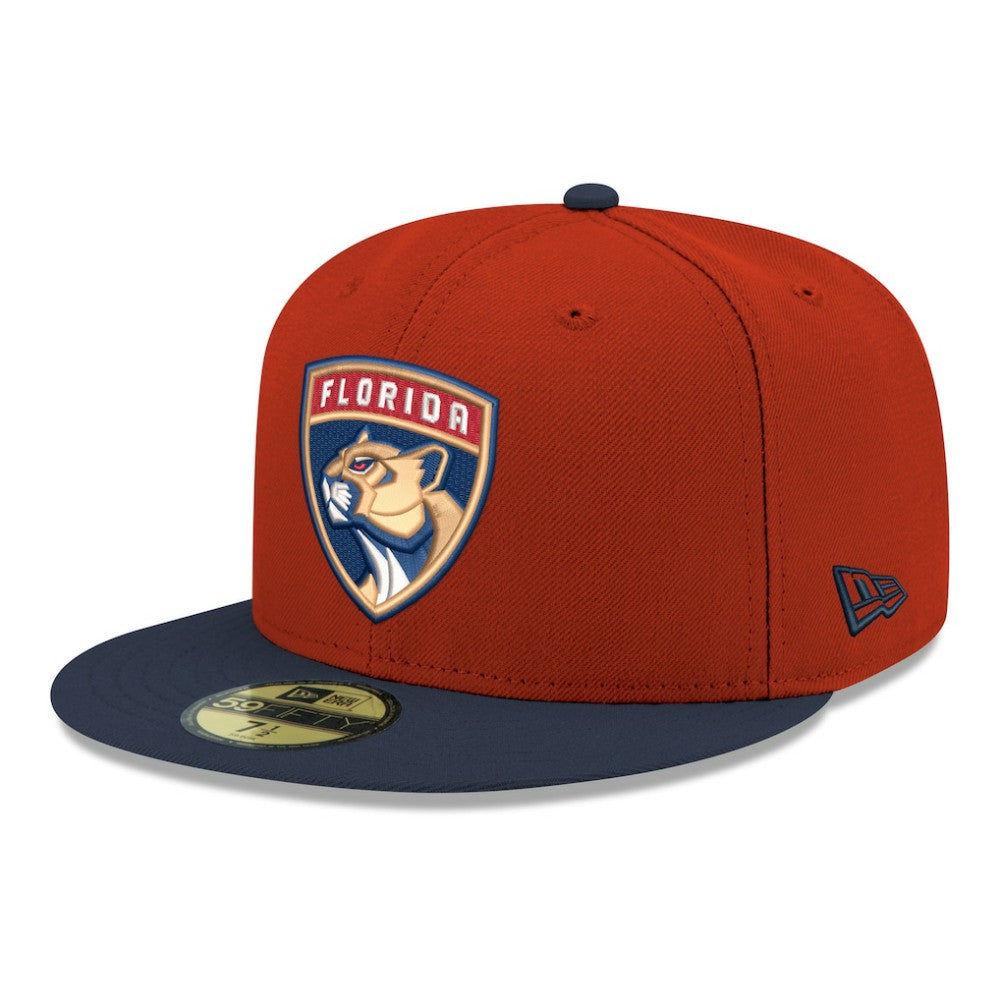 NHL Red Florida Panthers New Era Core Logo Two-Tone 59FIFTY Fitted Hat