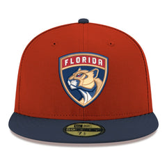 NHL Red Florida Panthers New Era Core Logo Two-Tone 59FIFTY Fitted Hat