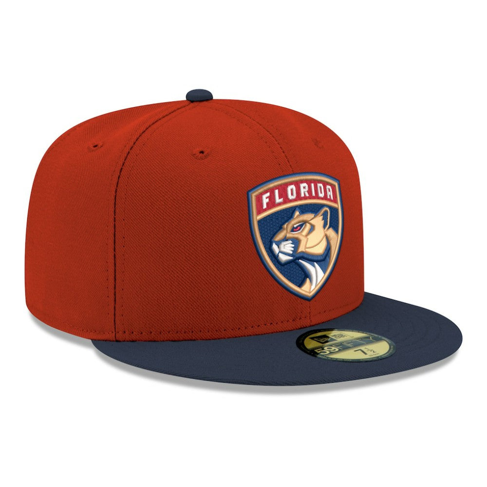 NHL Red Florida Panthers New Era Core Logo Two-Tone 59FIFTY Fitted Hat