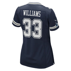 Javonte Williams  Women's Team Game Jersey - Dallas Cowboys