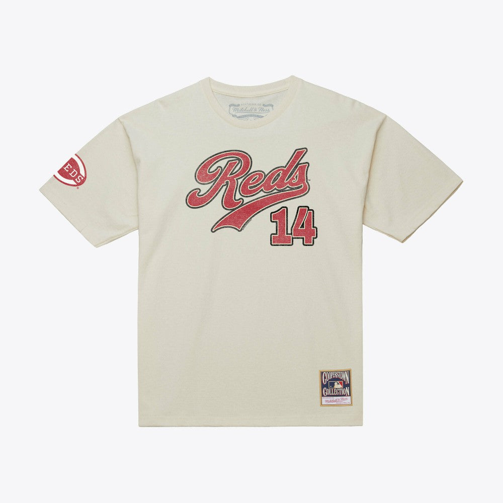 MLB Pete Rose Cincinnati Reds Mitchell & Ness Cooperstown Collection Throwback Name & Number T-Shirt