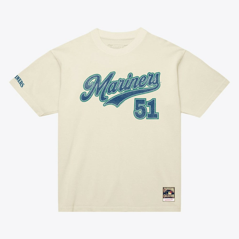 MLB Ichiro Suzuki Seattle Mariners Mitchell & Ness Cooperstown Collection Throwback Name & Number T-Shirt