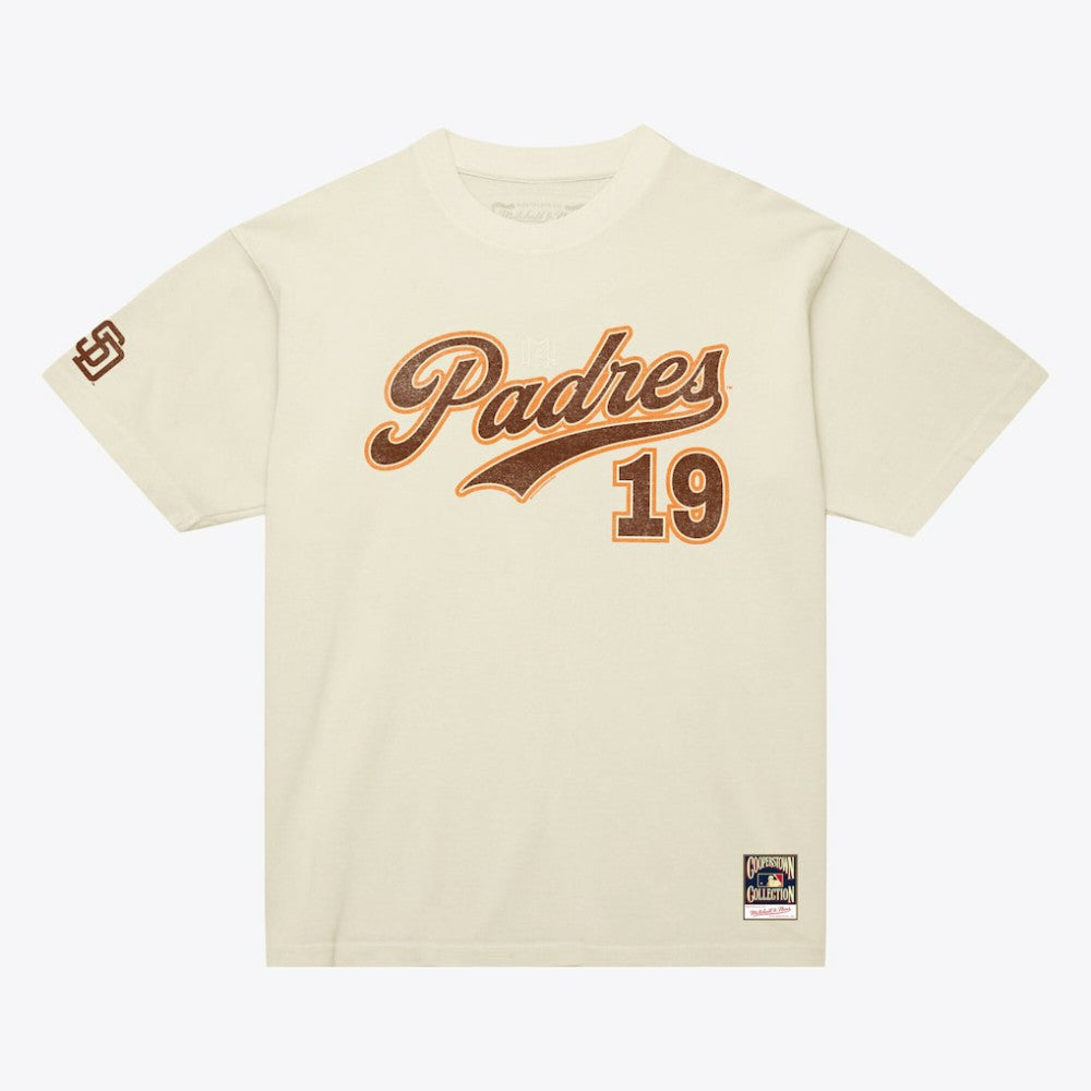 MLB Tony Gwynn San Diego Padres Mitchell & Ness Cooperstown Collection Throwback Name & Number T-Shirt