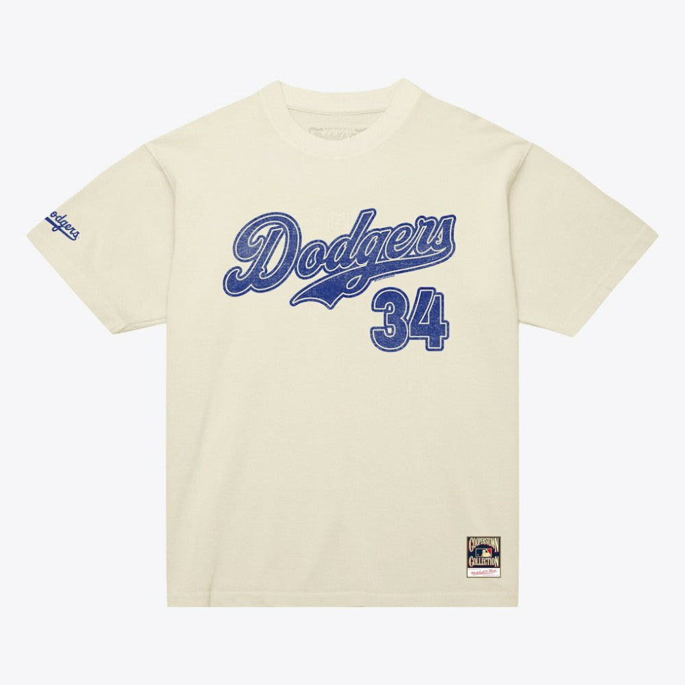 MLB Fernando Valenzuela Los Angeles Dodgers Mitchell & Ness Cooperstown Collection Throwback Name & Number T-Shirt