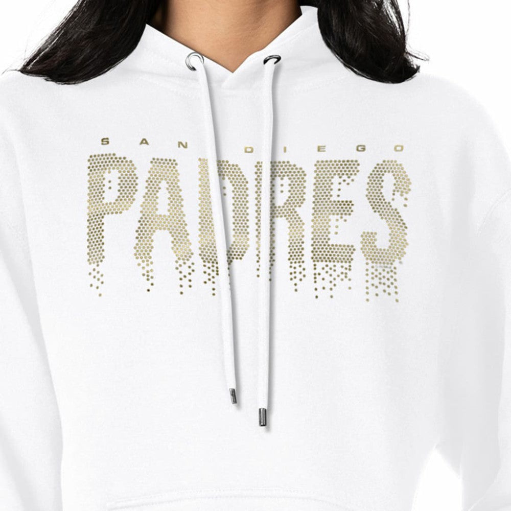 MLB San Diego Padres G-III 4Her by Carl Banks Women's Metallic Drop Fleece Hoodie