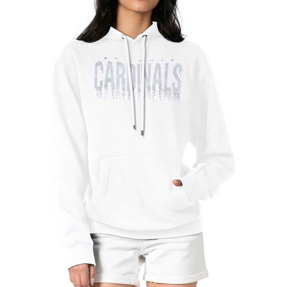 MLB St. Louis Cardinals G-III 4Her by Carl Banks Women's Metallic Drop Fleece Hoodie