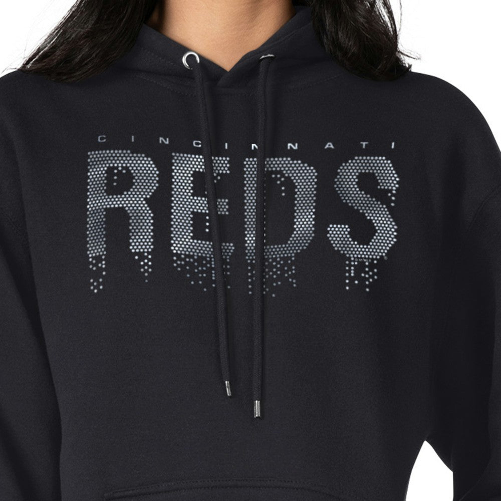 MLB Cincinnati Reds G-III 4Her by Carl Banks Women's Metallic Drop Fleece Hoodie