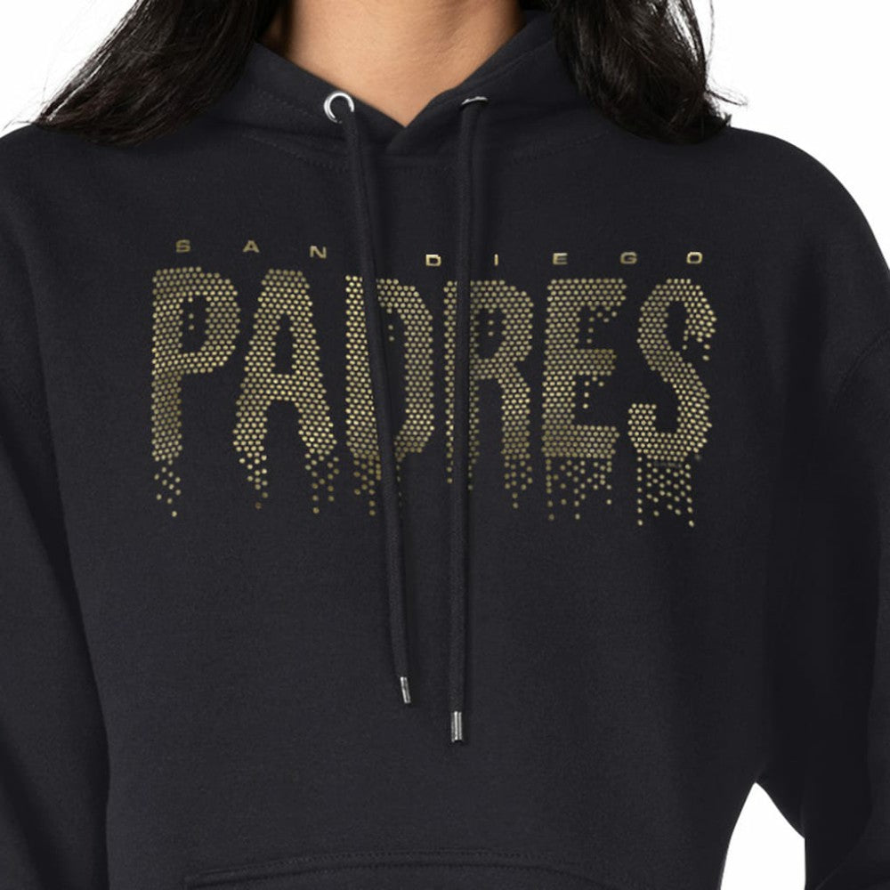 MLB San Diego Padres G-III 4Her by Carl Banks Women's Metallic Drop Fleece Hoodie