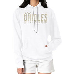MLB Baltimore Orioles G-III 4Her by Carl Banks Women's Metallic Drop Fleece Hoodie