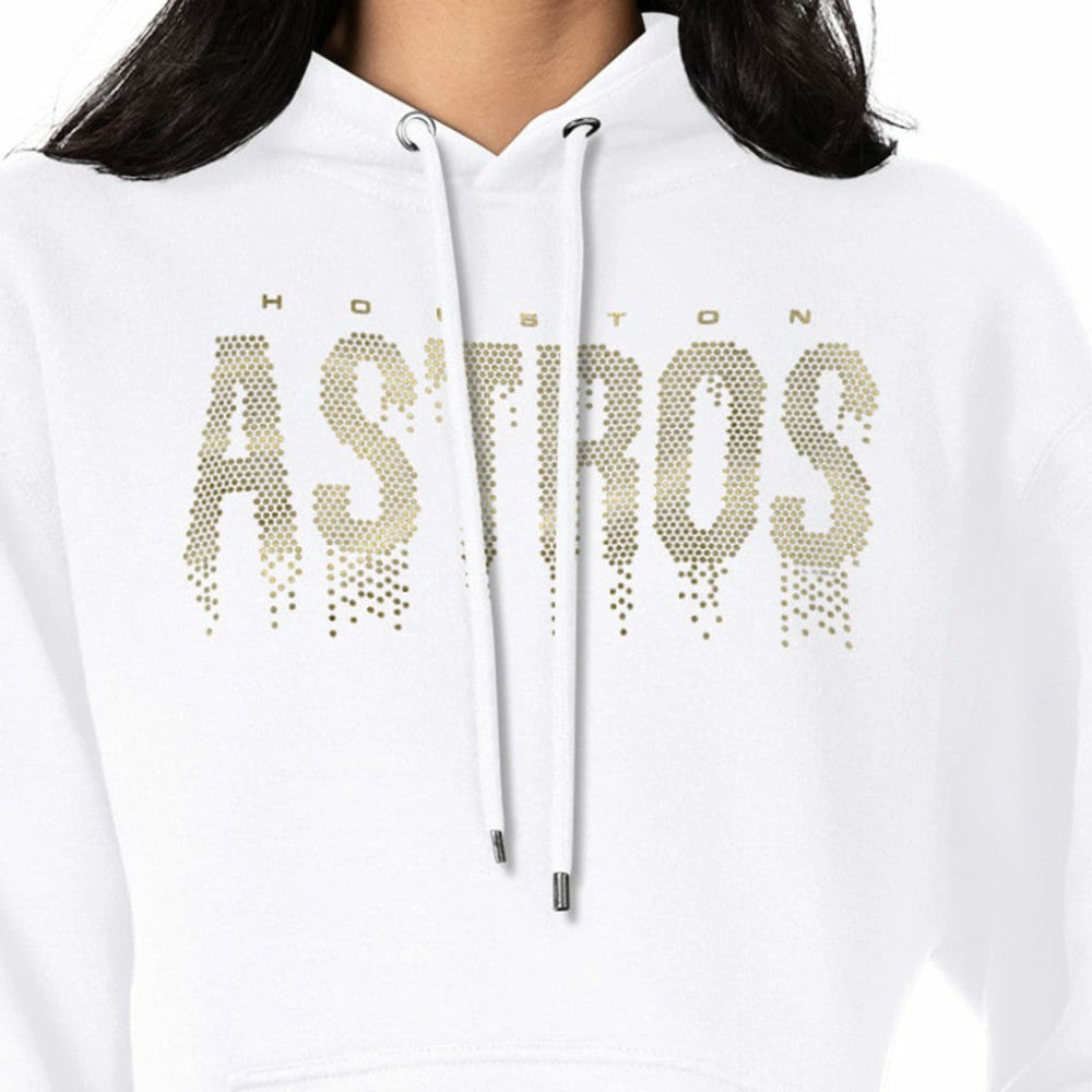 MLB Houston Astros G-III 4Her by Carl Banks Women's Metallic Drop Fleece Hoodie
