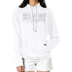 MLB Miami Marlins G-III 4Her by Carl Banks Women's Metallic Drop Fleece Hoodie