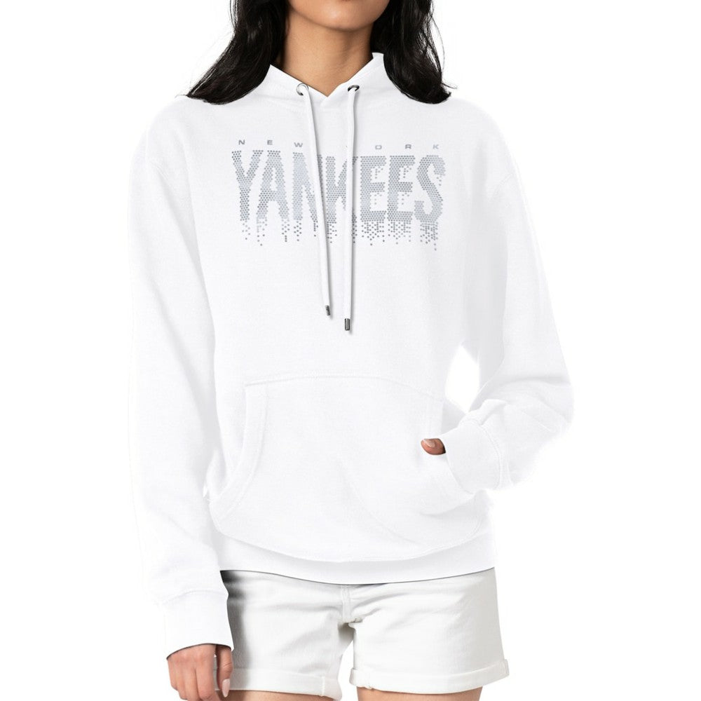 MLB New York Yankees G-III 4Her by Carl Banks Women's Metallic Drop Fleece Hoodie