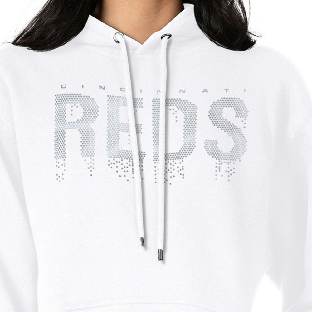 MLB Cincinnati Reds G-III 4Her by Carl Banks Women's Metallic Drop Fleece Hoodie