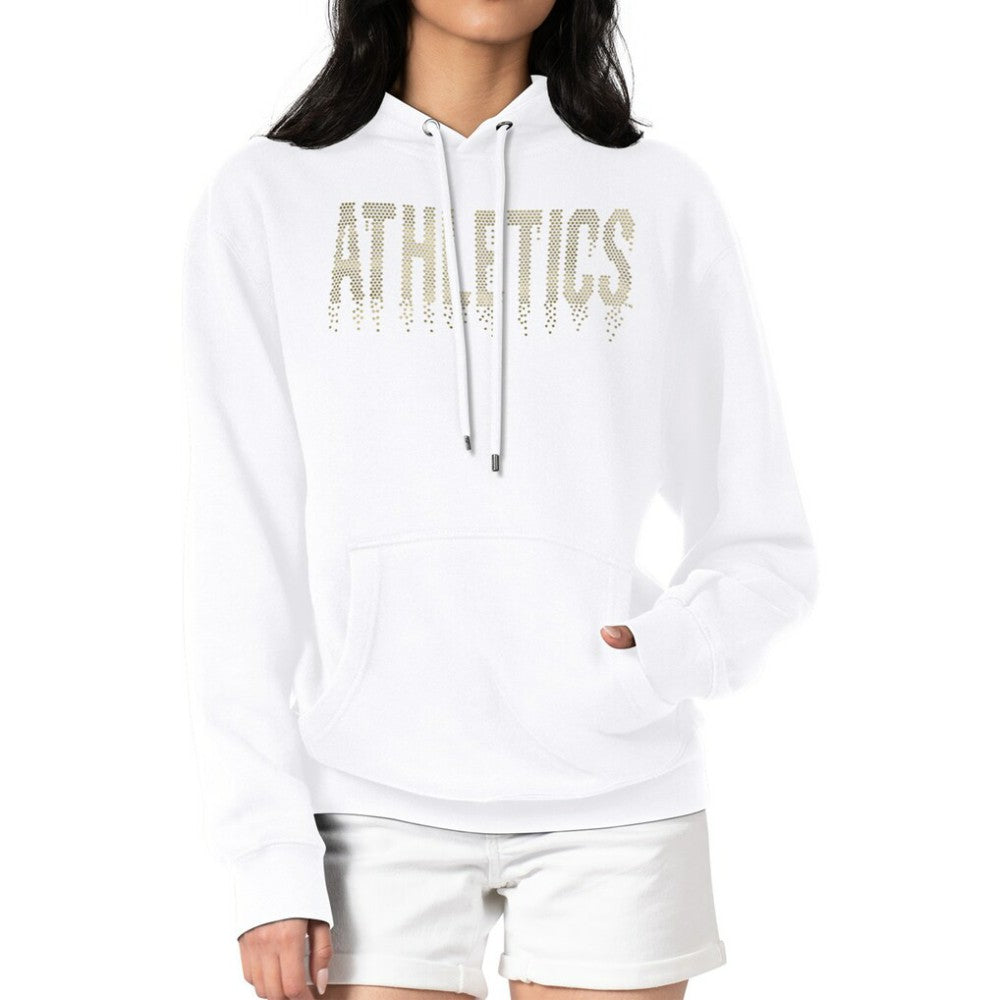MLB Athletics G-III 4Her by Carl Banks Women's Metallic Drop Fleece Hoodie
