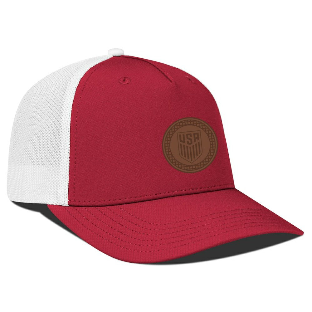 USMNT Levelwear Signal Periscope Adjustable Trucker Hat -  Red/White