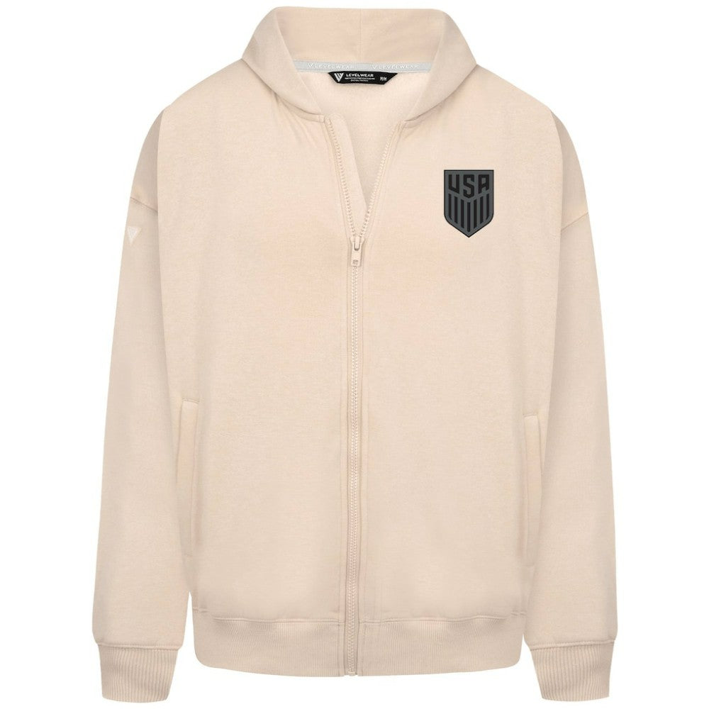 USMNT Levelwear Oversized Uphill Full-Zip Hoodie -  Khaki
