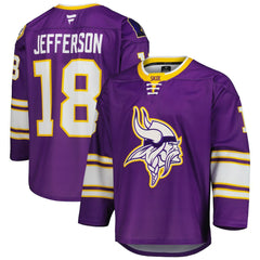 Justin Jefferson  Hockey Jersey - Minnesota Vikings