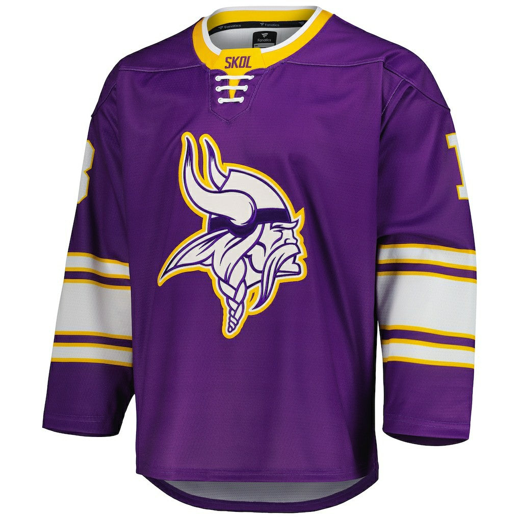 Justin Jefferson  Hockey Jersey - Minnesota Vikings