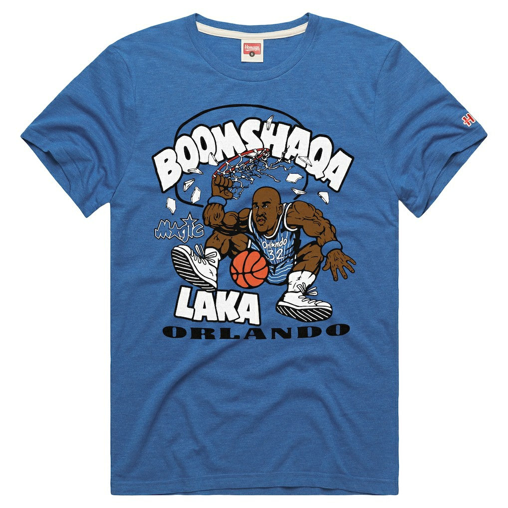 NBA Shaquille O'Neal Orlando Magic Homage Unisex Boomshaqalaka Tri-Blend T-Shirt
