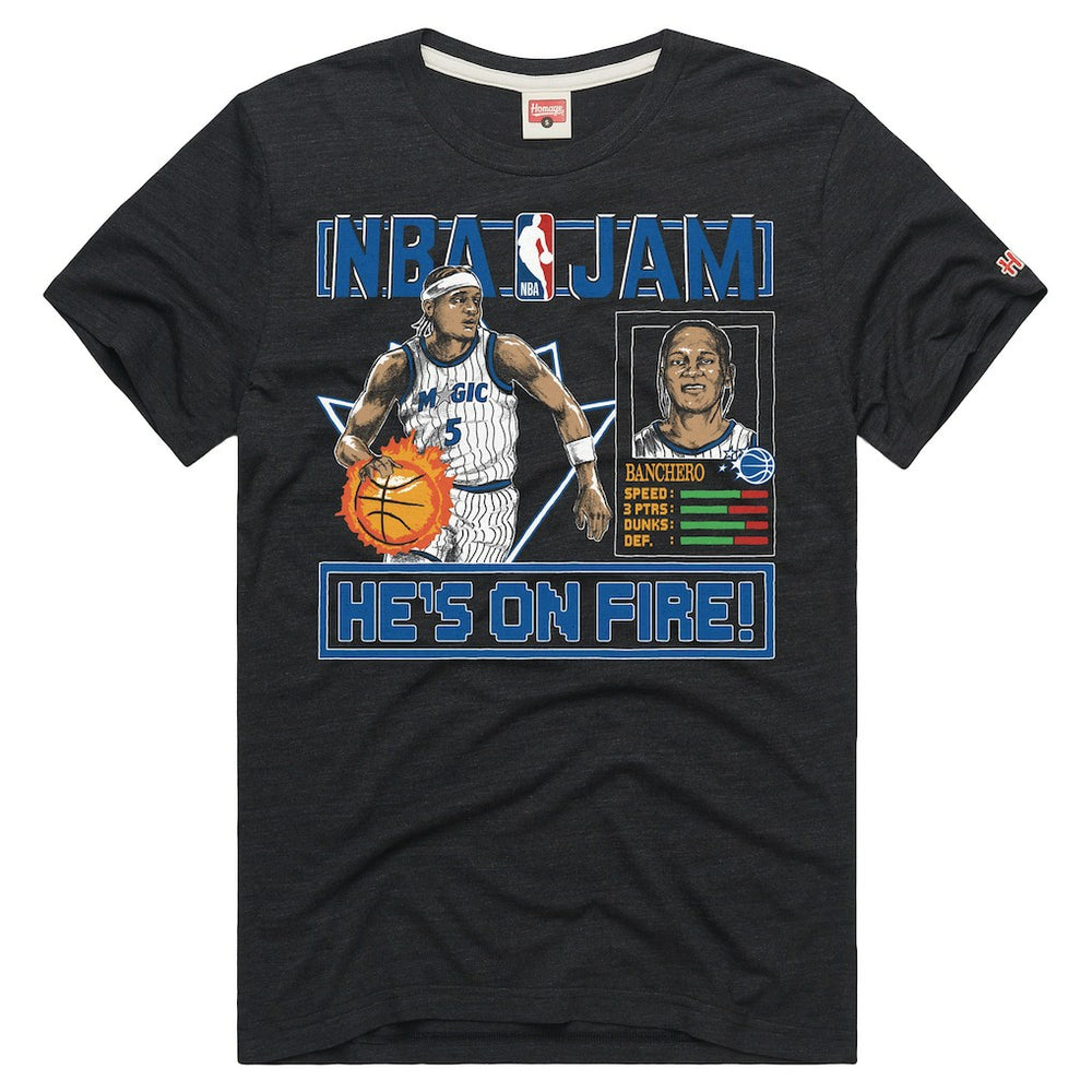 NBA Paolo Banchero Orlando Magic Homage Unisex NBA Jam Tri-Blend T-Shirt