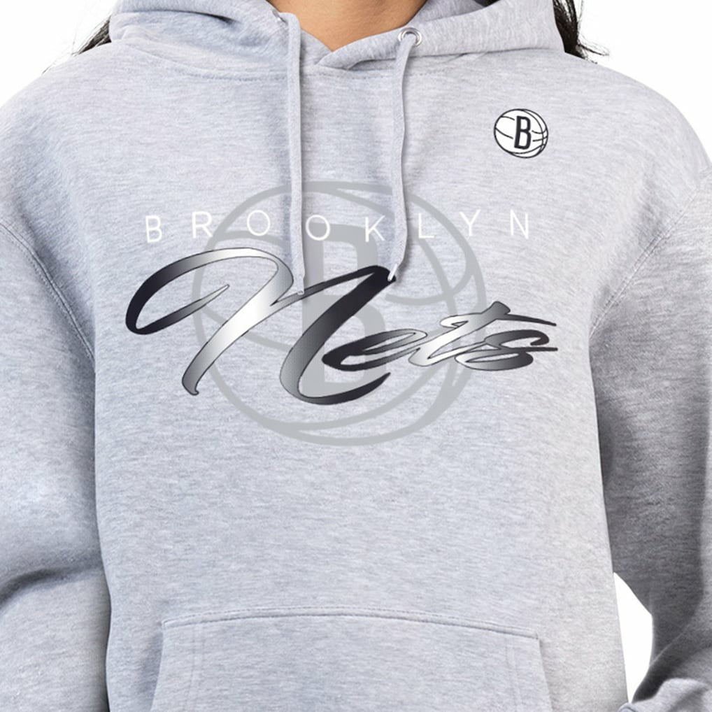 NBA Brooklyn Nets G-III 4Her by Carl Banks Women's Shadow Logo Tri-Blend Fleece Hoodie
