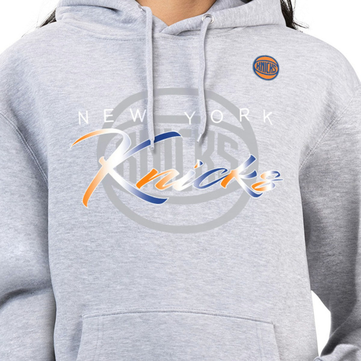 NBA New York Knicks G-III 4Her by Carl Banks Women's Shadow Logo Tri-Blend Fleece Hoodie