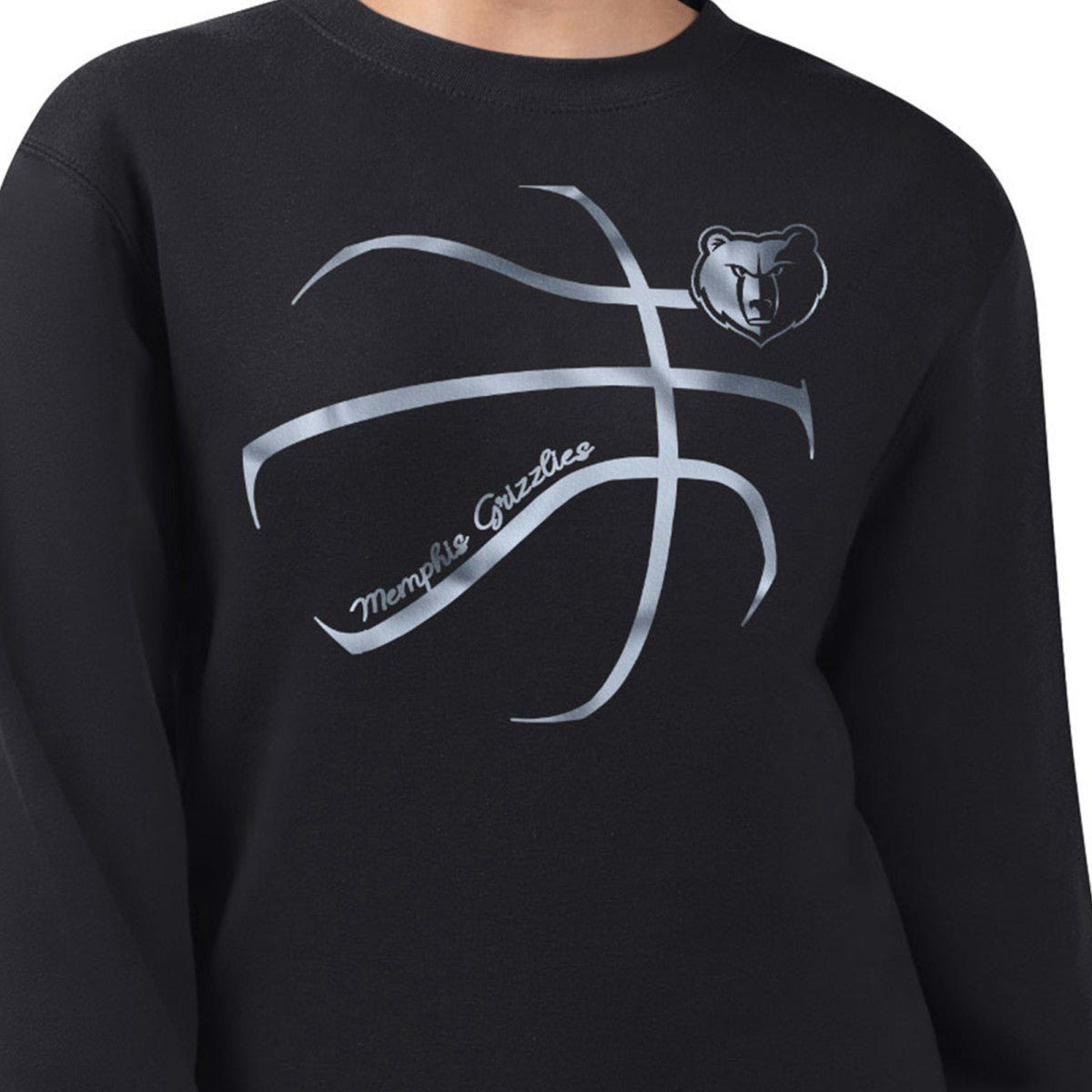 NBA Memphis Grizzlies G-III 4Her by Carl Banks Women's Metallic Print Basketball Sketch Fleece Sweatshirt