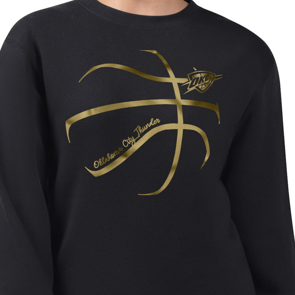 NBA Oklahoma City Thunder G-III 4Her by Carl Banks Women's Metallic Print Basketball Sketch Fleece Sweatshirt