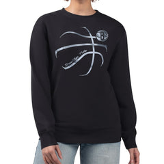 NBA Brooklyn Nets G-III 4Her by Carl Banks Women's Metallic Print Basketball Sketch Fleece Sweatshirt