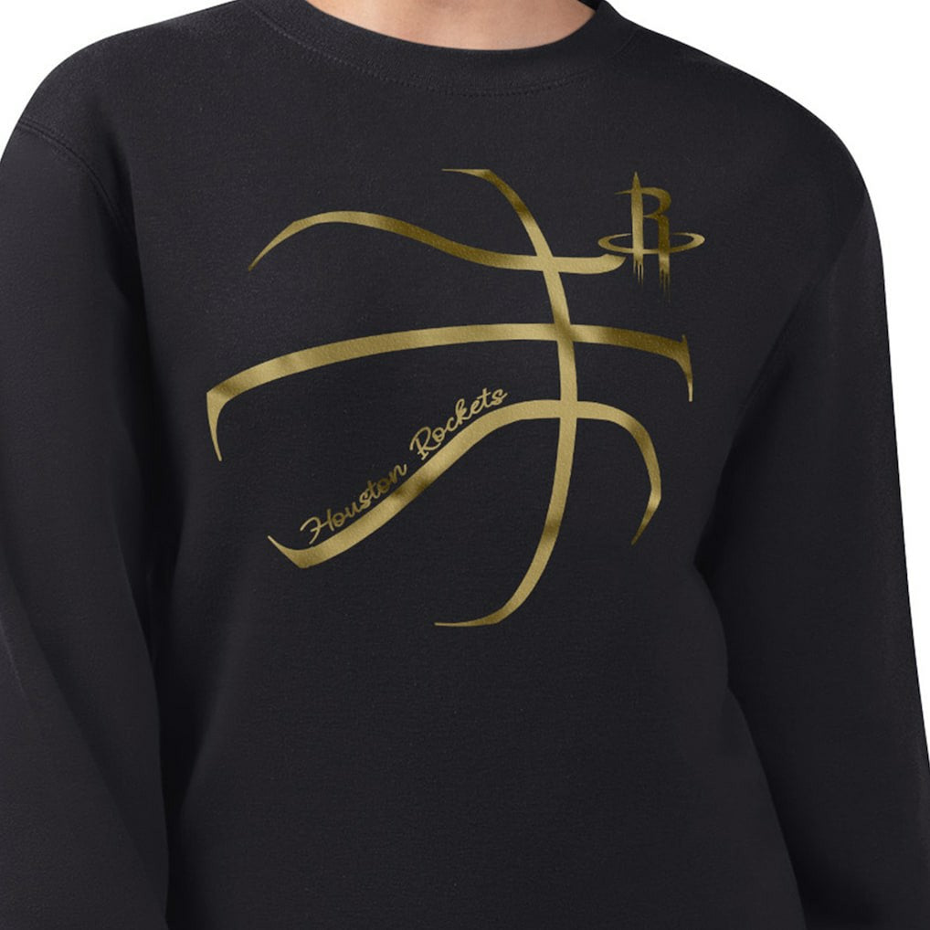 NBA Houston Rockets G-III 4Her by Carl Banks Women's Metallic Print Basketball Sketch Fleece Sweatshirt sale