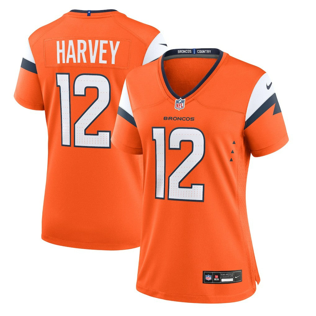RJ Harvey  Women's Team Game Jersey - Denver Broncos