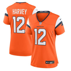 RJ Harvey  Women's Team Game Jersey - Denver Broncos