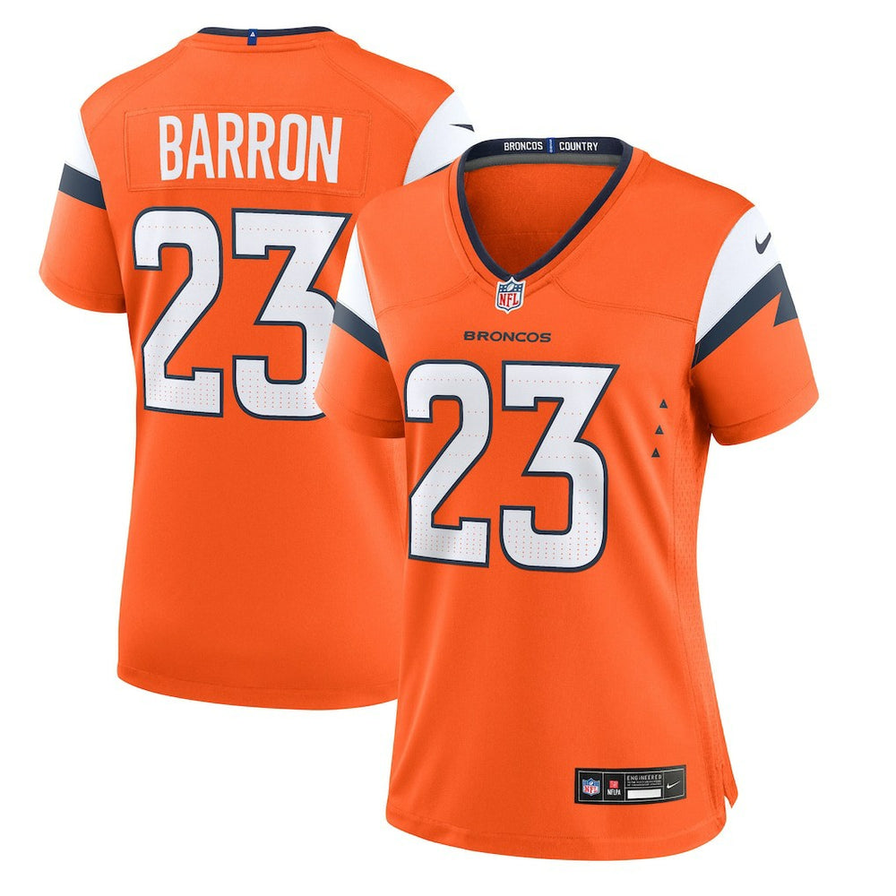 Jahdae Barron  Women's Team Game Jersey - Denver Broncos