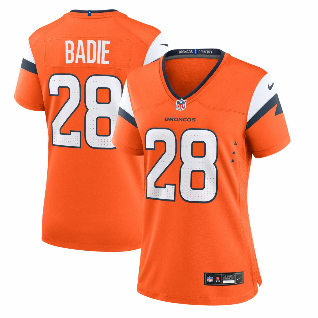 Tyler Badie  Women's Team Game Jersey - Denver Broncos