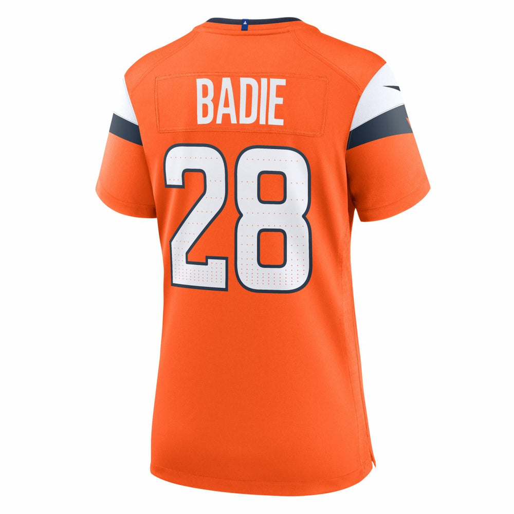 Tyler Badie  Women's Team Game Jersey - Denver Broncos