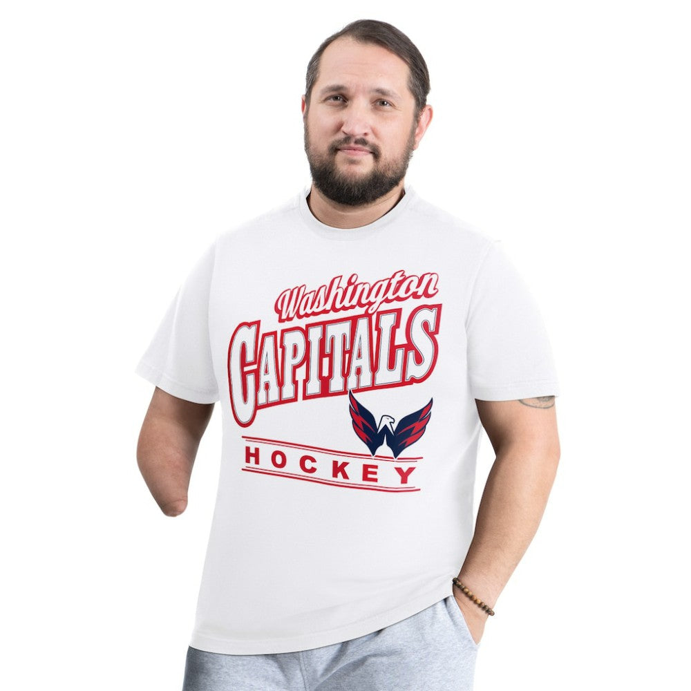 NHL White Washington Capitals G-III Sports by Carl Banks Adaptive Headliner T-Shirt