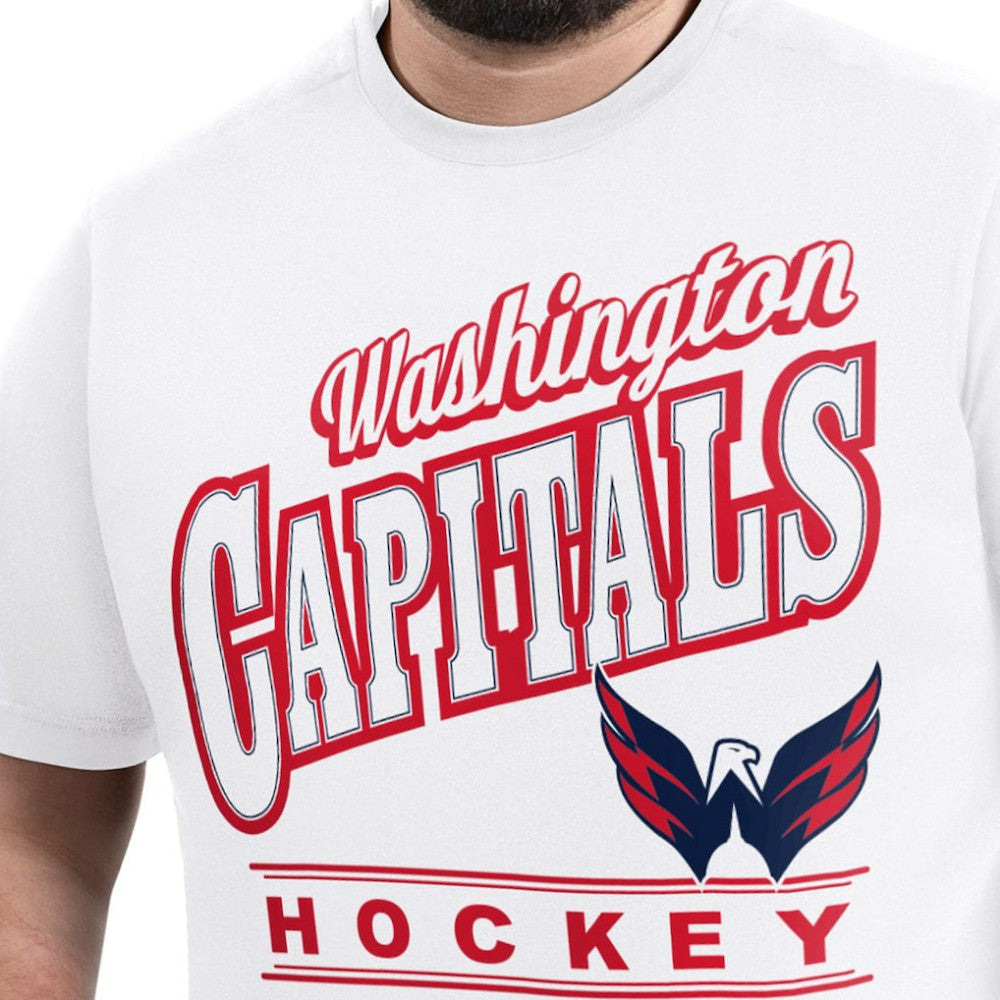 NHL White Washington Capitals G-III Sports by Carl Banks Adaptive Headliner T-Shirt
