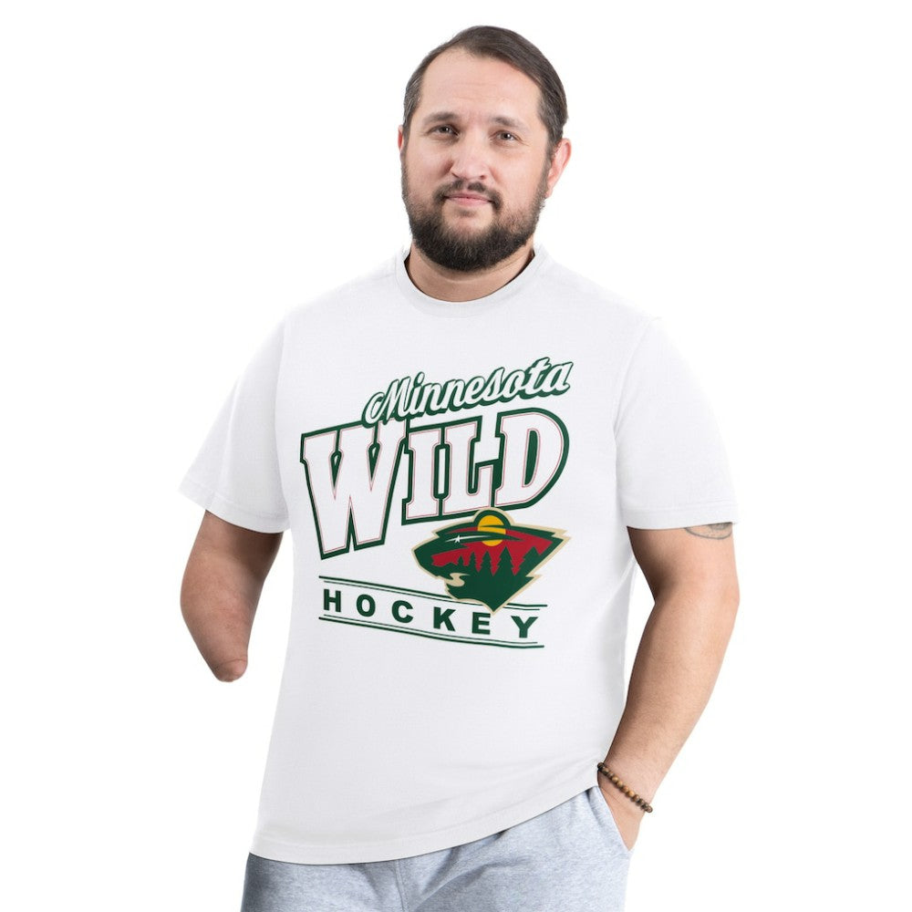 NHL White Minnesota Wild G-III Sports by Carl Banks Adaptive Headliner T-Shirt