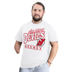 NHL White New Jersey Devils G-III Sports by Carl Banks Adaptive Headliner T-Shirt