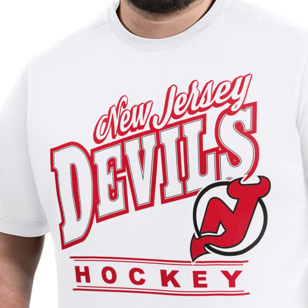 NHL White New Jersey Devils G-III Sports by Carl Banks Adaptive Headliner T-Shirt