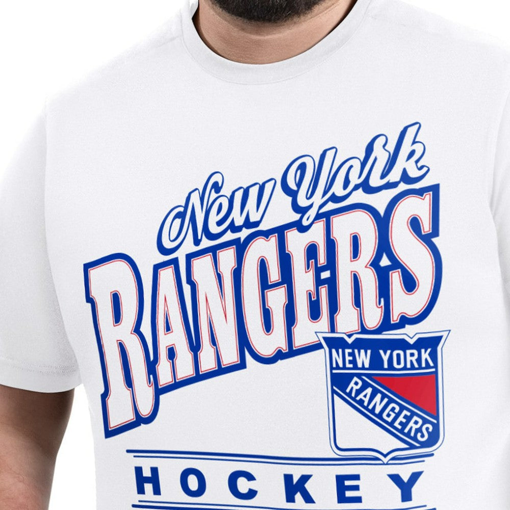 NHL White New York Rangers G-III Sports by Carl Banks Adaptive Headliner T-Shirt