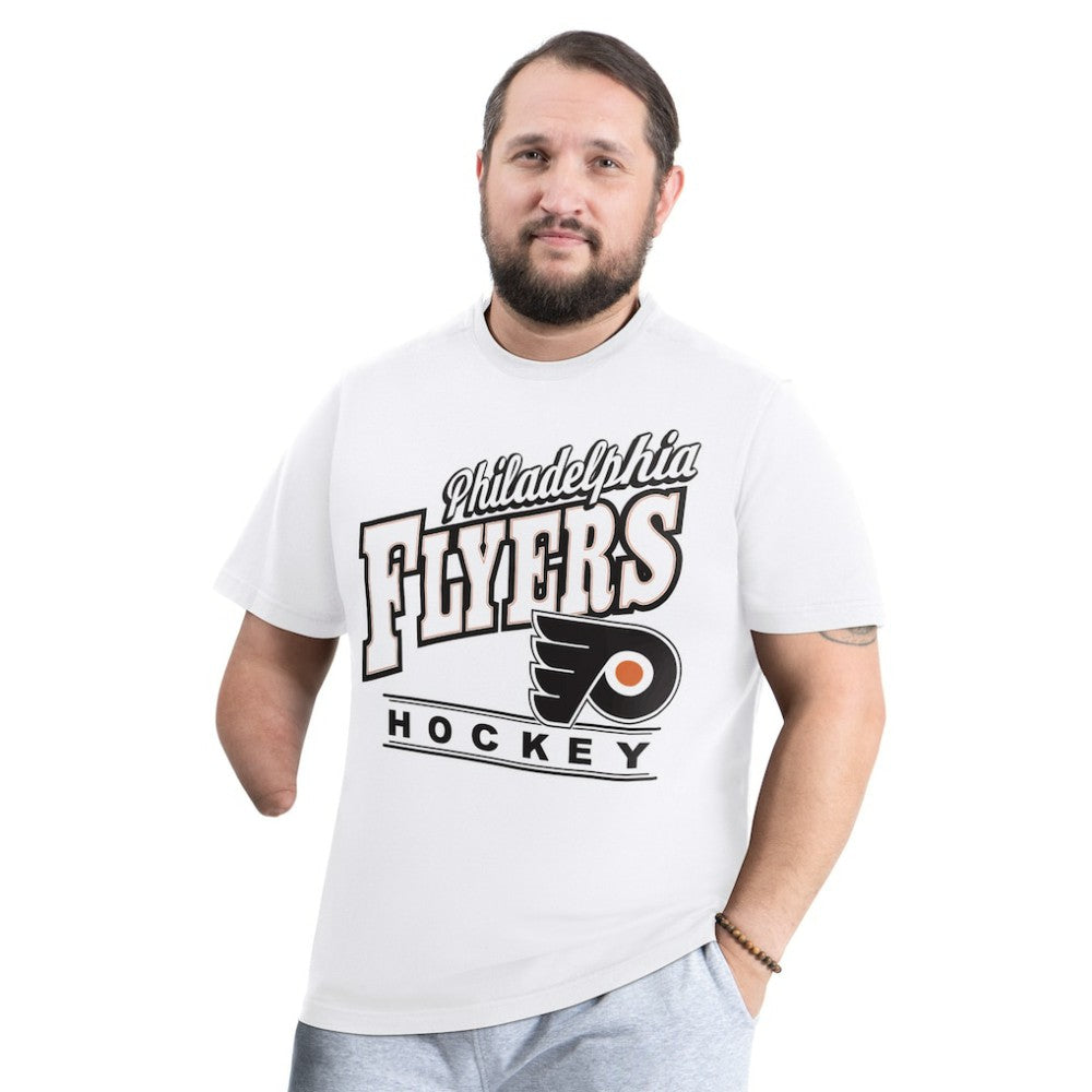 NHL White Philadelphia Flyers G-III Sports by Carl Banks Adaptive Headliner T-Shirt