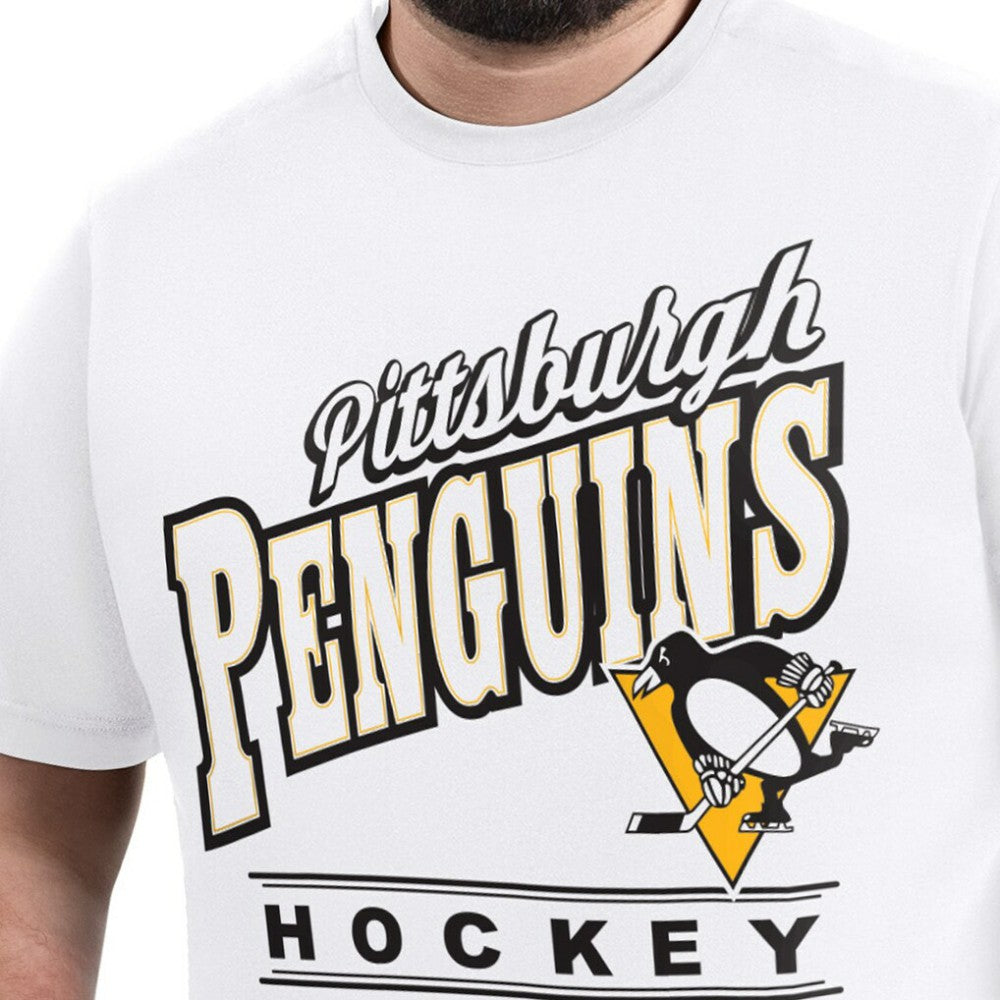NHL White Pittsburgh Penguins G-III Sports by Carl Banks Adaptive Headliner T-Shirt
