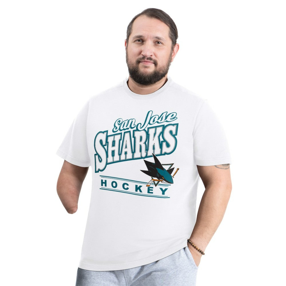NHL White San Jose Sharks G-III Sports by Carl Banks Adaptive Headliner T-Shirt