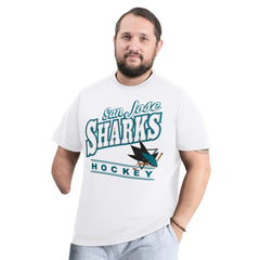 NHL White San Jose Sharks G-III Sports by Carl Banks Adaptive Headliner T-Shirt