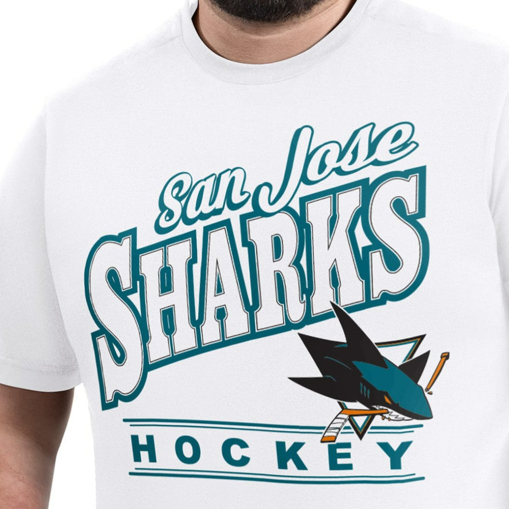 NHL White San Jose Sharks G-III Sports by Carl Banks Adaptive Headliner T-Shirt