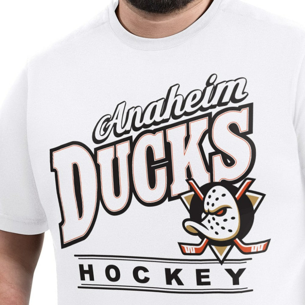 NHL White Anaheim Ducks G-III Sports by Carl Banks Adaptive Headliner T-Shirt