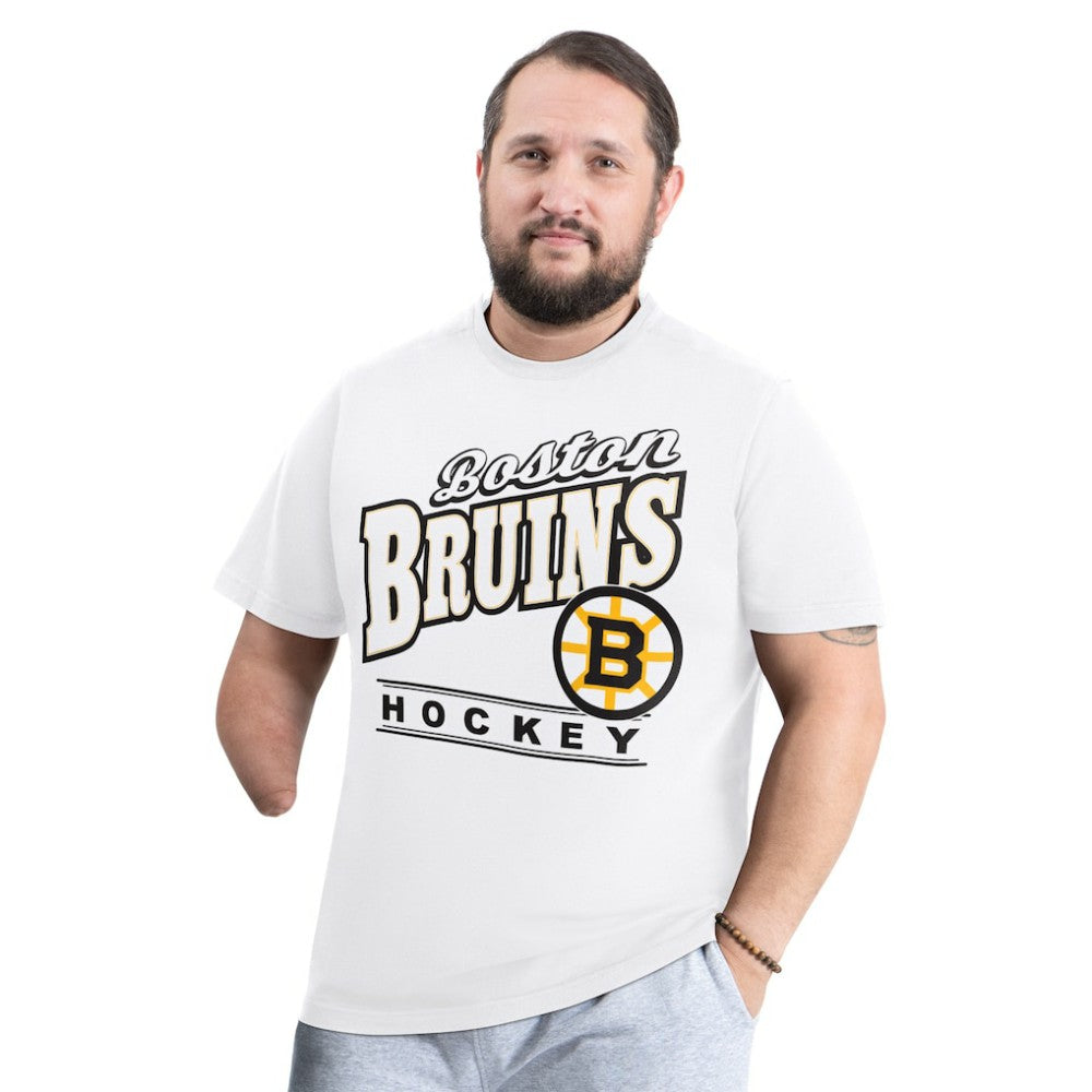 NHL White Boston Bruins G-III Sports by Carl Banks Adaptive Headliner T-Shirt