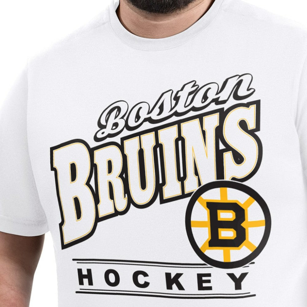 NHL White Boston Bruins G-III Sports by Carl Banks Adaptive Headliner T-Shirt