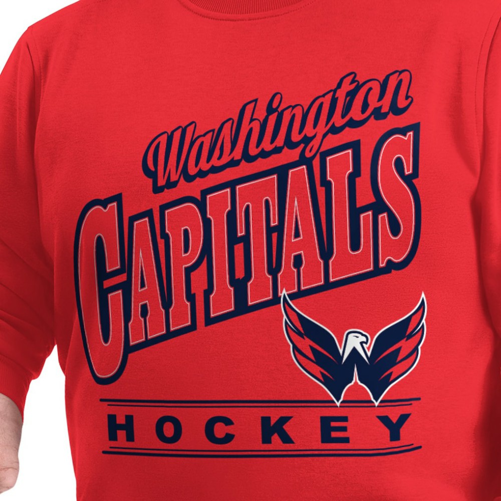 NHL Red Washington Capitals G-III Sports by Carl Banks Adaptive Headliner Fleece Sweatshirt